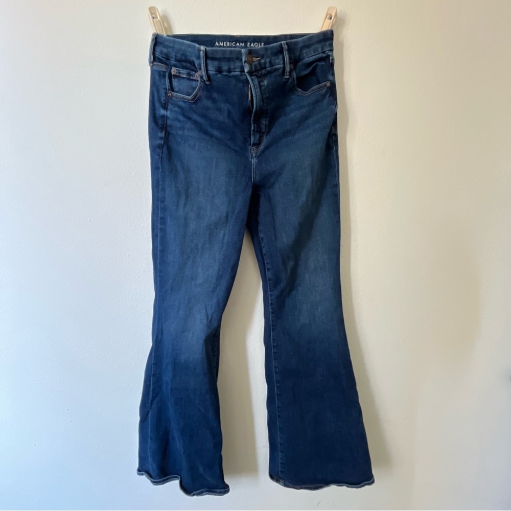 American Eagle Outfitters Flare Jeans - Dark Blue
